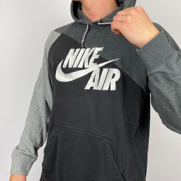 Nike Vintage Hoodie Black/Grey Large. - Picture 2 of 4
